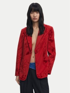Desigual Marynarka Flockarty 25WWEW19 Czerwony Regular Fit