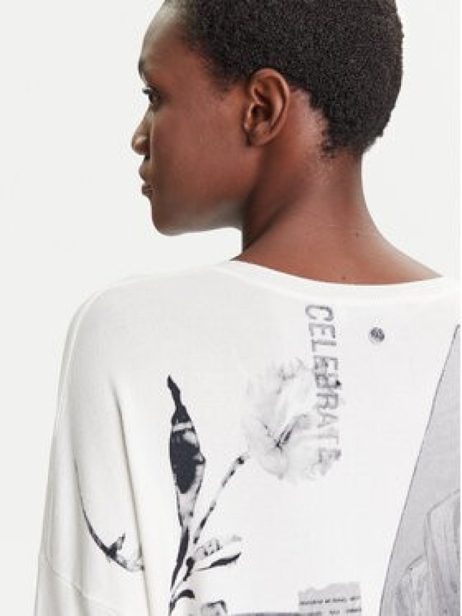 Desigual Sweter Gotemburgo 25WWJF15 Szary Regular Fit