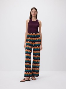 Spodnie plażowe w graficzny wzór - wielobarwny