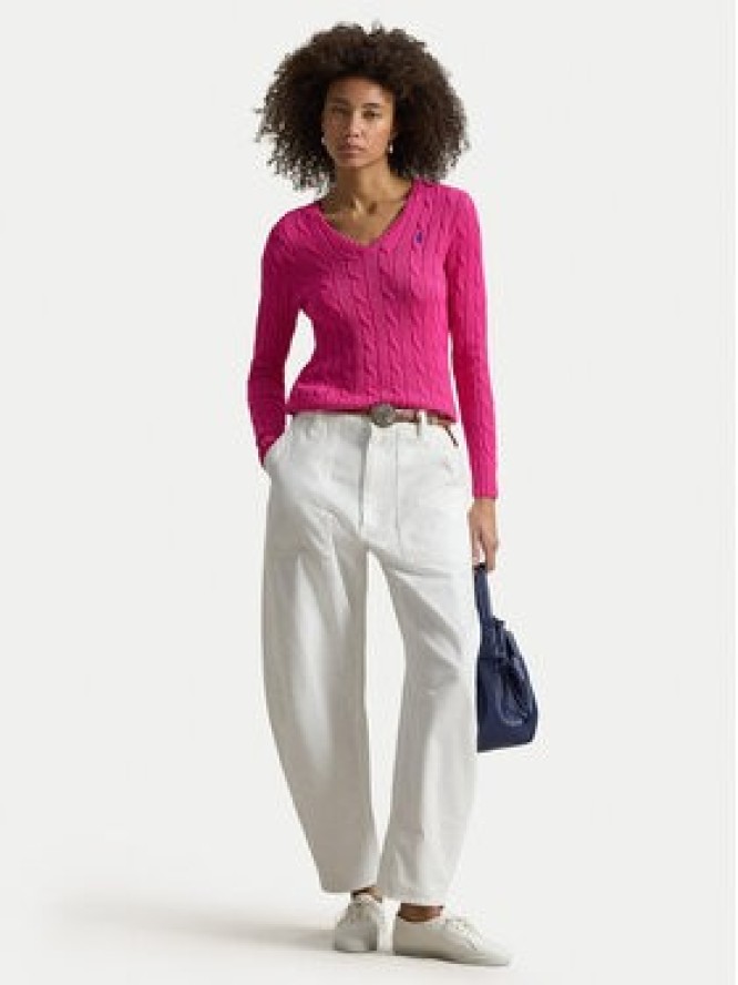 Polo Ralph Lauren Sweter 211971870509 Różowy Slim Fit