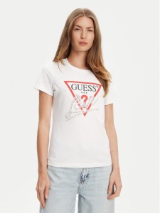 Guess T-Shirt W5YI40 I3Z14 Biały Regular Fit