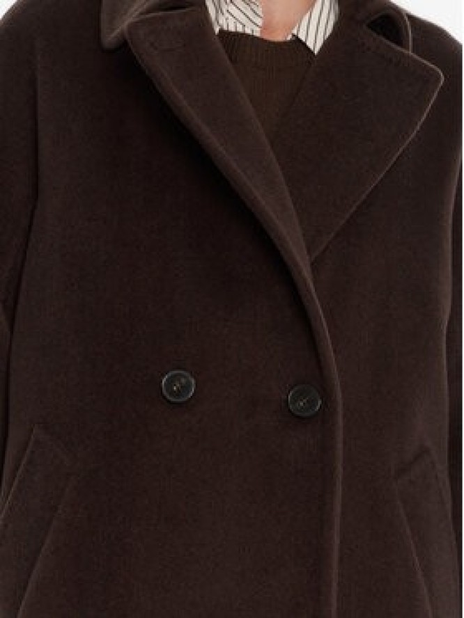Marella Płaszcz wełniany English 2523016142 Brązowy Regular Fit