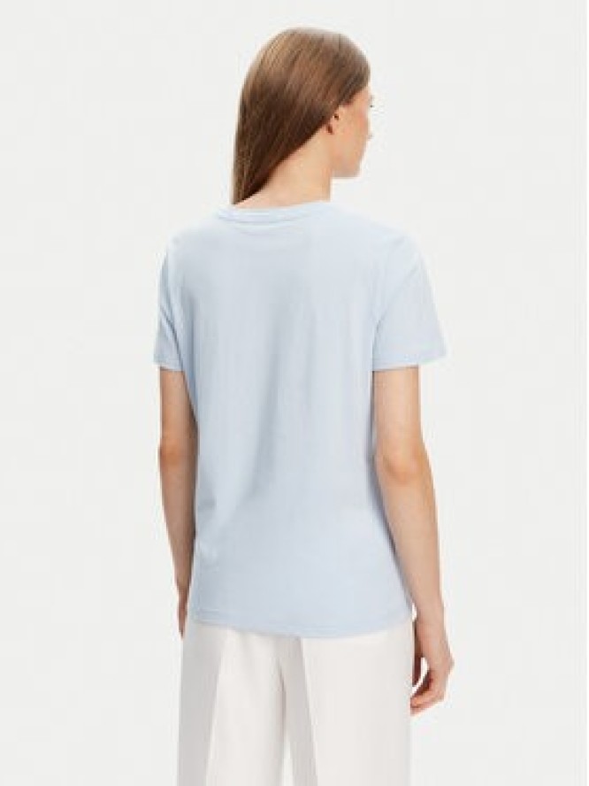 Tommy Hilfiger T-Shirt Script WW0WW45746 Błękitny Regular Fit