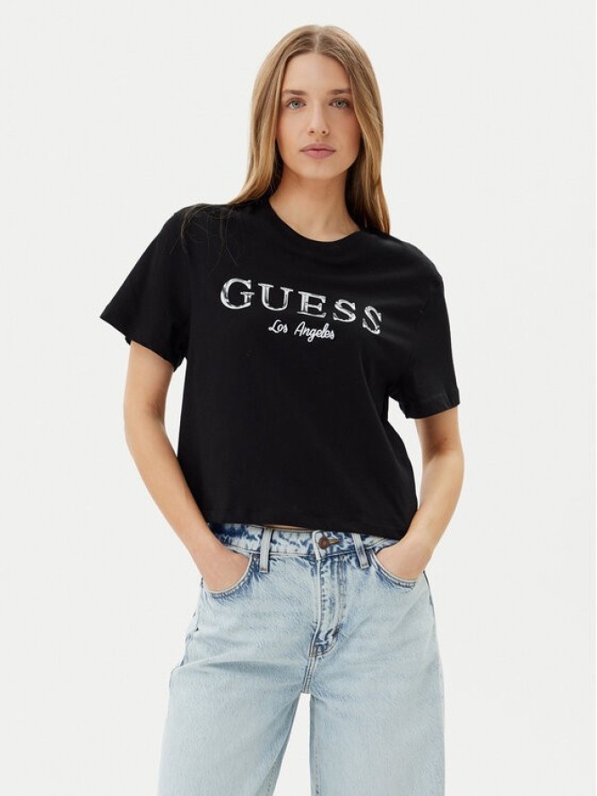 Guess T-Shirt V5GI09 K9RM1 Czarny Regular Fit