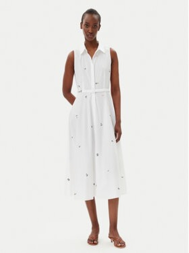 Marella Sukienka koszulowa Ensign 2513221222 Biały Regular Fit