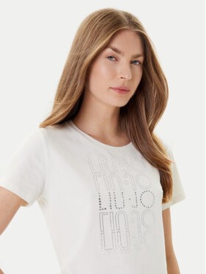 Liu Jo Sport T-Shirt TF5166 JS003 Écru Regular Fit