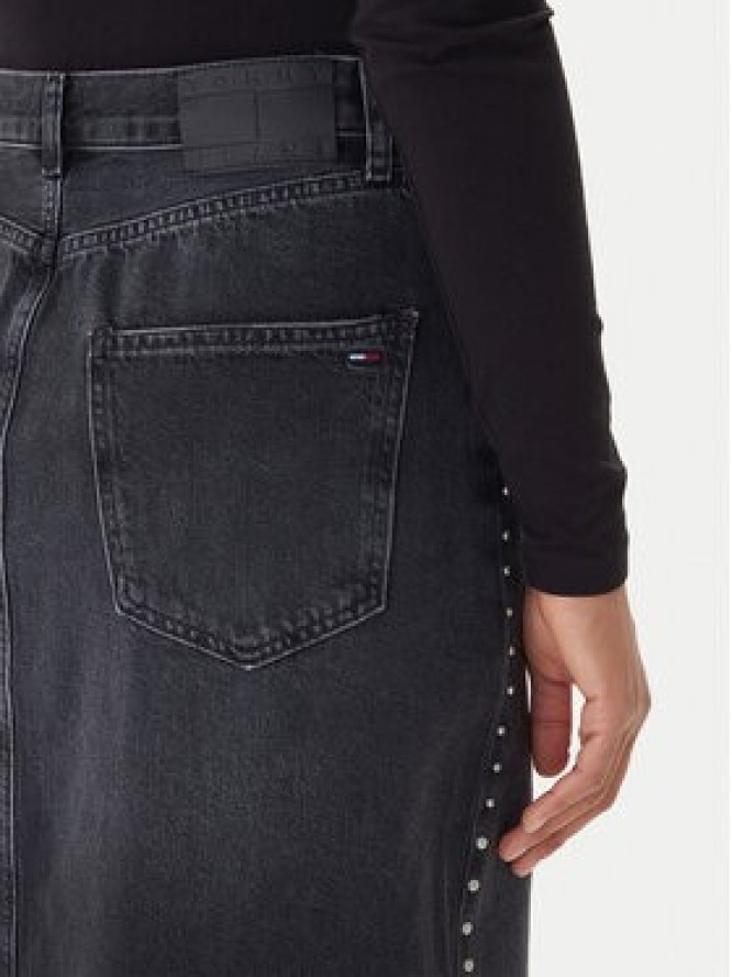 Tommy Jeans Spódnica jeansowa Layla DW0DW21576 Czarny Regular Fit