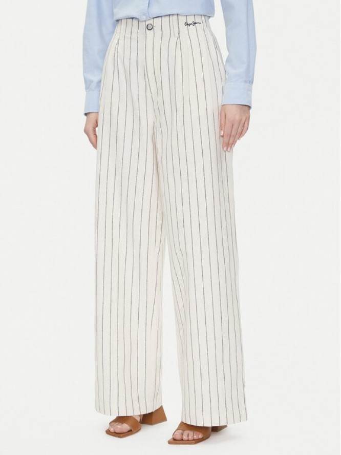 Pepe Jeans Spodnie materiałowe Herly PL211806 Beżowy Wide Leg