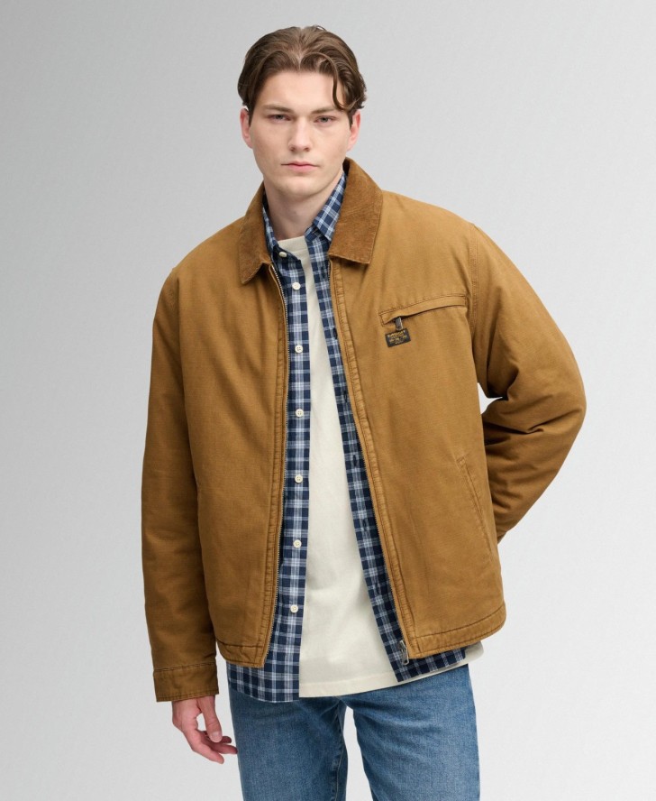 superdry Kurtka Workwear Ranch w twillu - kołnierz z weluru