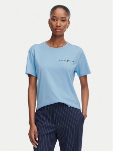 Beverly Hills Polo Club T-Shirt P-SS26W-TS085 Niebieski jasny Regular Fit
