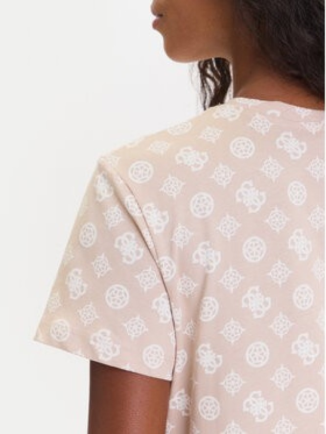 Guess T-Shirt V5YI04 I3Z14 Beżowy Regular Fit