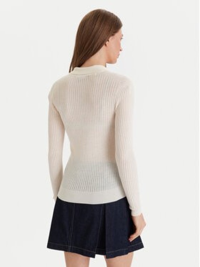 Lacoste Sweter AF4006 Écru Slim Fit