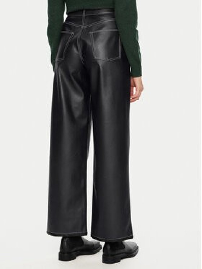 JJXX Spodnie z imitacji skóry Lila 12276595 Czarny Wide Leg