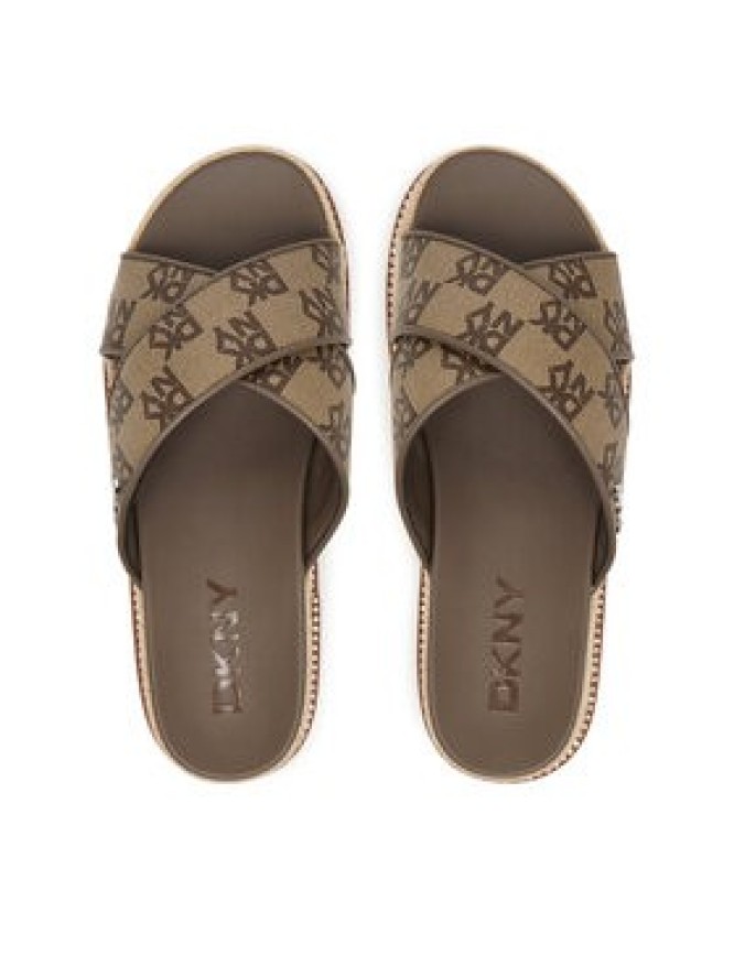 DKNY Klapki K1666574 Brązowy