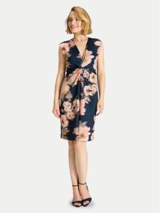 Swing Sukienka koktajlowa 5AK14700 Granatowy Regular Fit