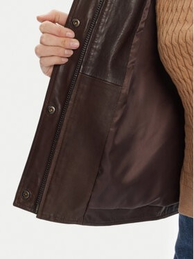 Weekend Max Mara Kurtka skórzana Berbice 2525446021 Brązowy Regular Fit