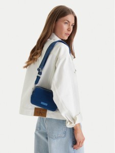 Calvin Klein Torebka Webbing Strap Canvas Camera Bag LV04F3385G Niebieski