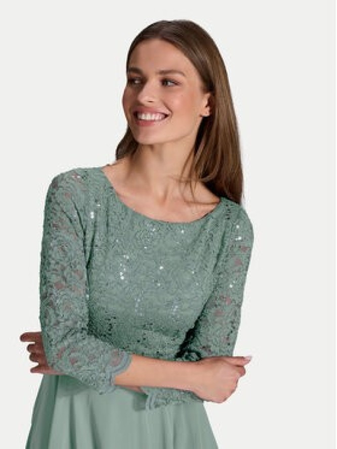 Swing Sukienka koktajlowa 77761710 Zielony Regular Fit