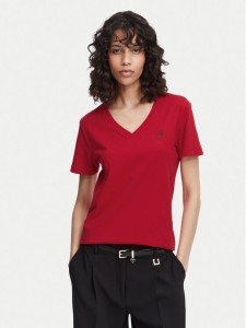 Beverly Hills Polo Club T-Shirt P-SS26W-TS516518 Czerwony Regular Fit