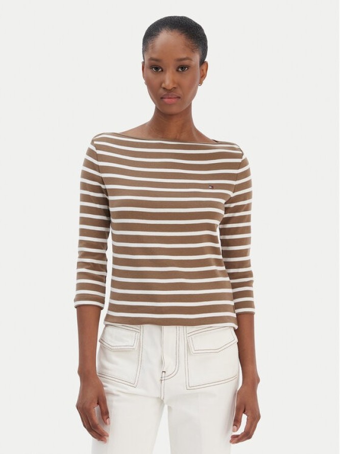 Tommy Hilfiger Bluzka New Cody WW0WW40589 Beżowy Slim Fit