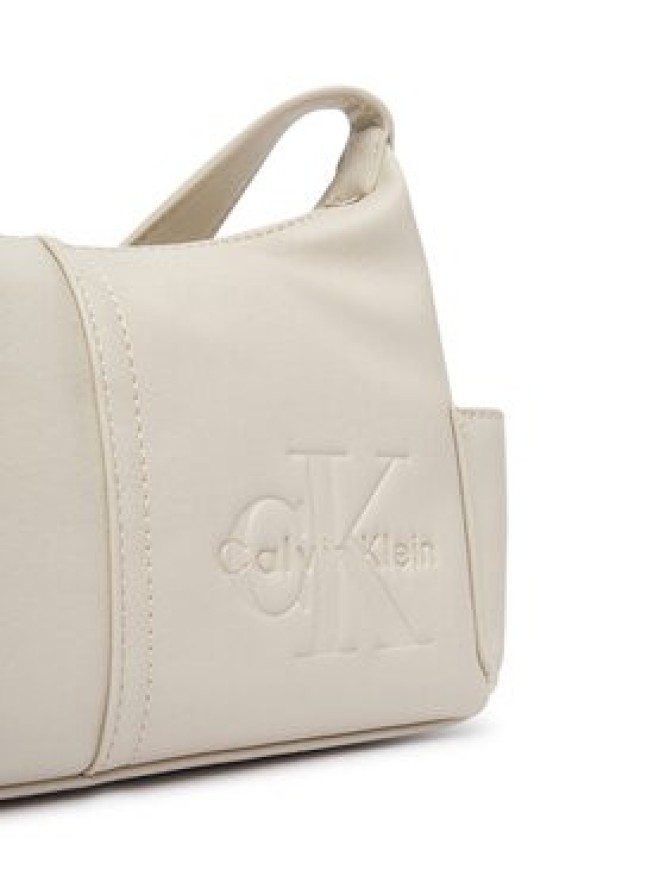 Calvin Klein Torebka Pockets Monologo Crossbody LV04F3687G Kremowy