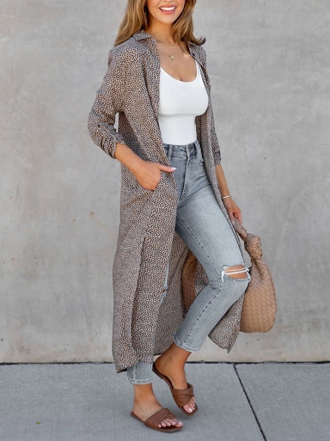 Milan Kiss Kimono w kolorze szaro-brązowym rozmiar: M