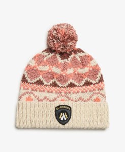 superdry Dziany beanie Apres Ski z recyklowanego poliestru – Nutmeg Spice