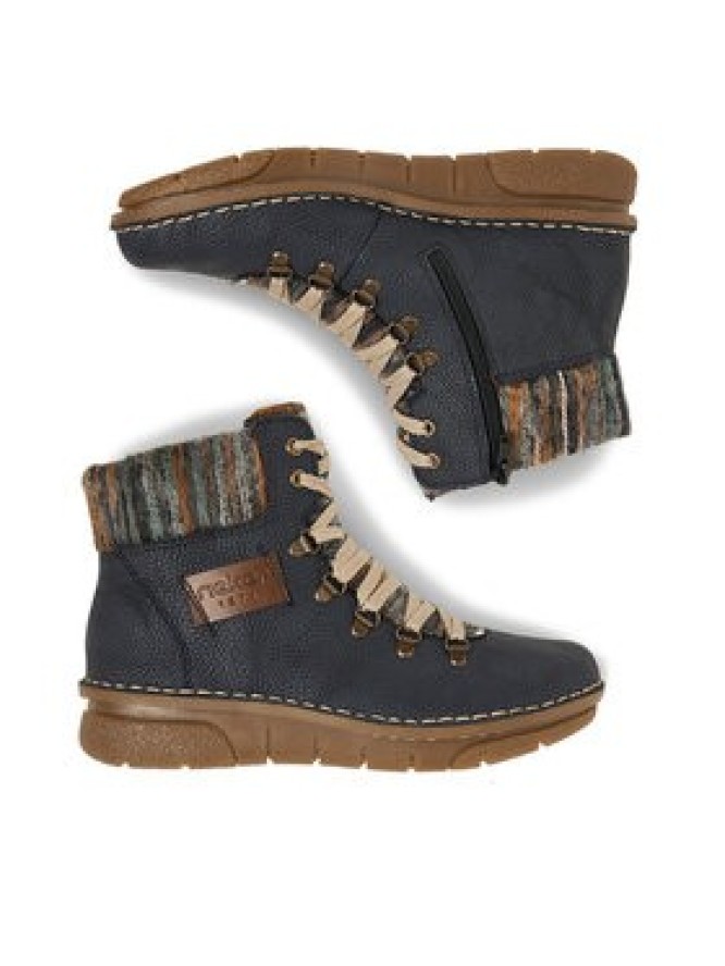 Rieker Trzewiki CEO-73343-15 Granatowy