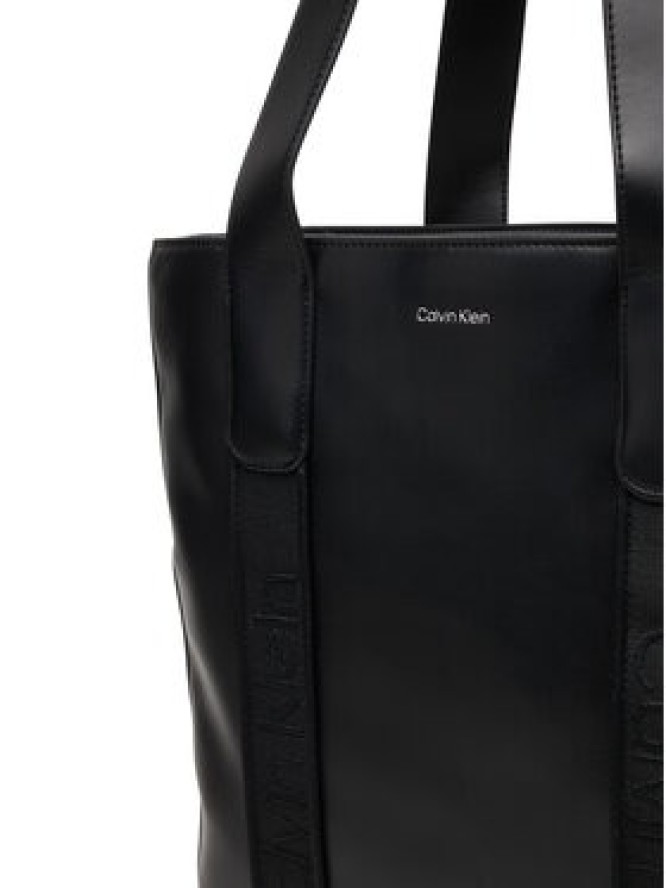 Calvin Klein Torebka Webbing Strap Tote LV04F3289G Czarny