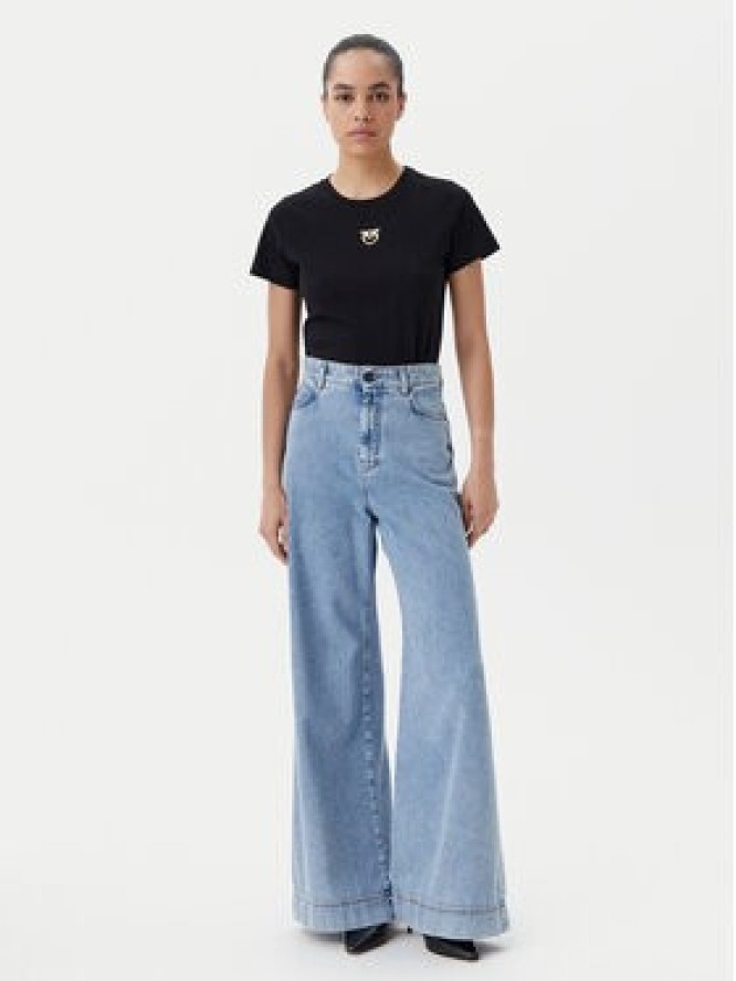 PINKO T-Shirt Bussolotto 100355 A2OD Czarny Regular Fit