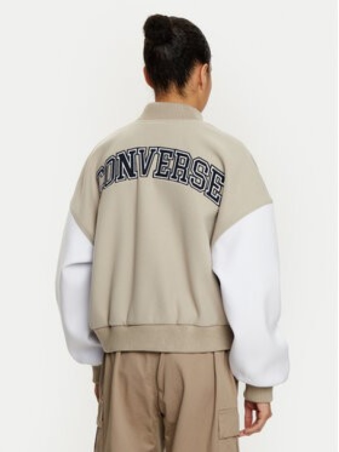 Converse Kurtka bomber Retro Varsity 10026772-A01 Beżowy Relaxed Fit