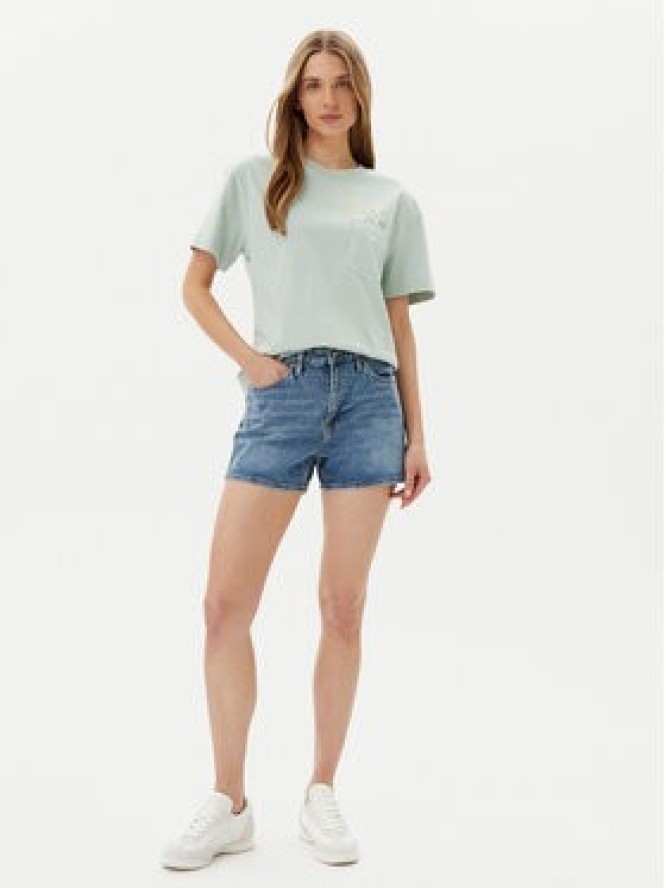 Lee Szorty jeansowe Carol 112363526 Niebieski Regular Fit