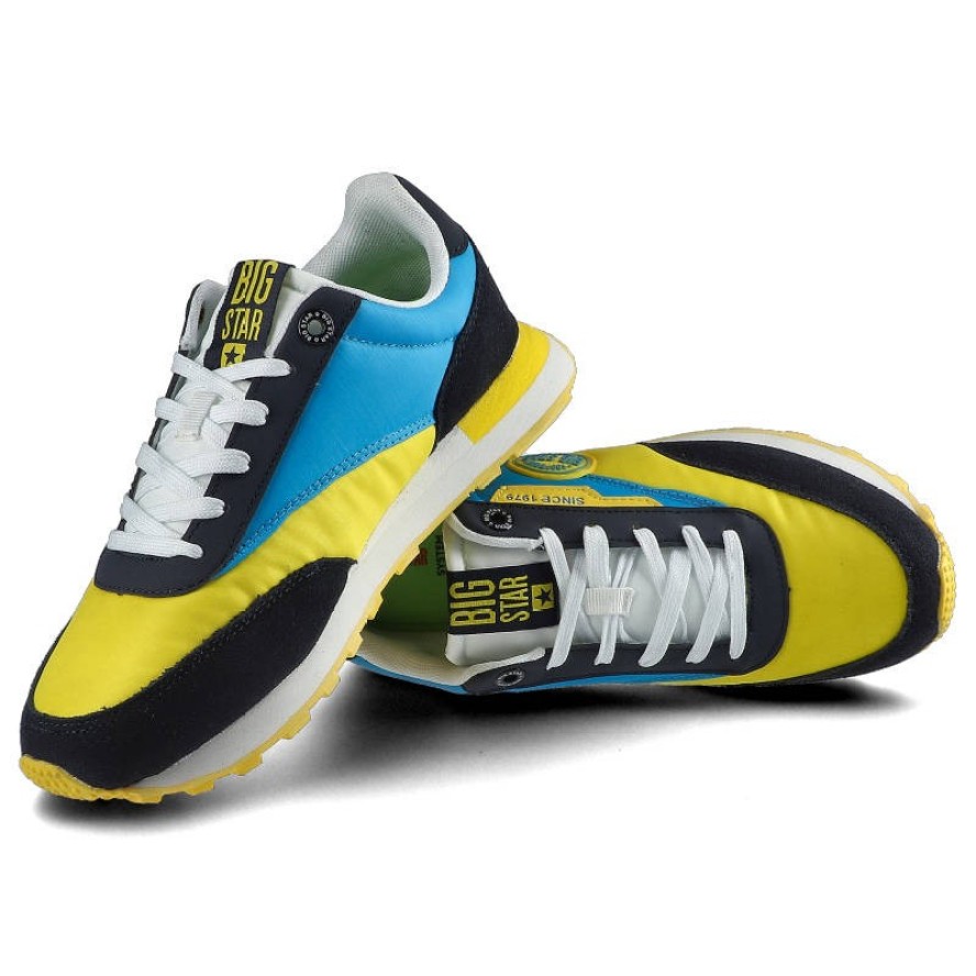 Żółte Sneakersy Big Star Damskie Modne Obuwie
