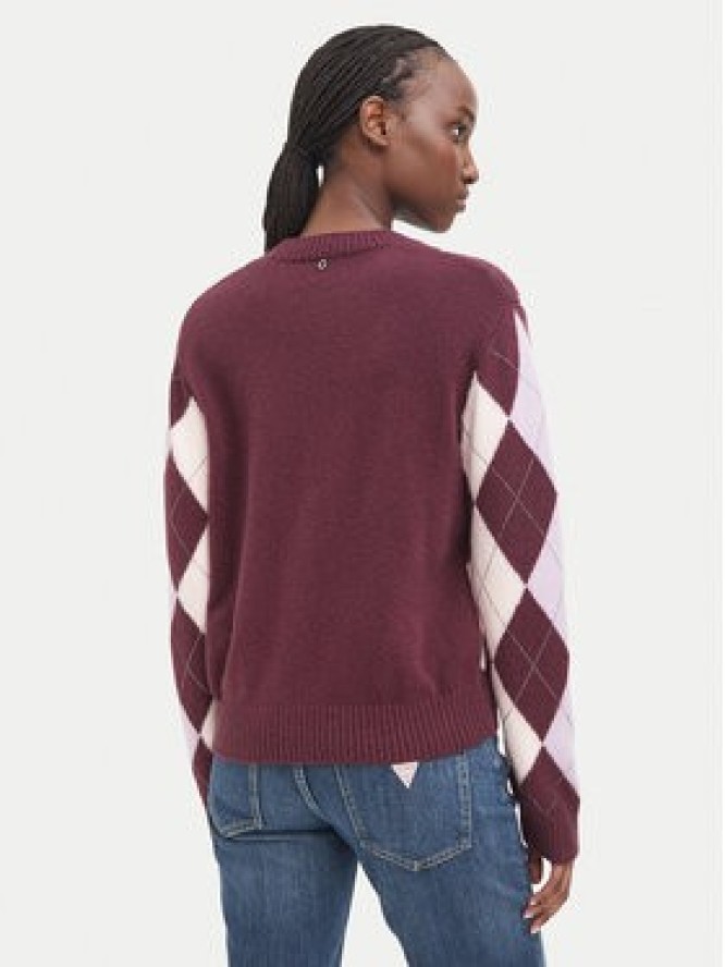 Guess Sweter W6BR48 Z1447 Bordowy Regular Fit