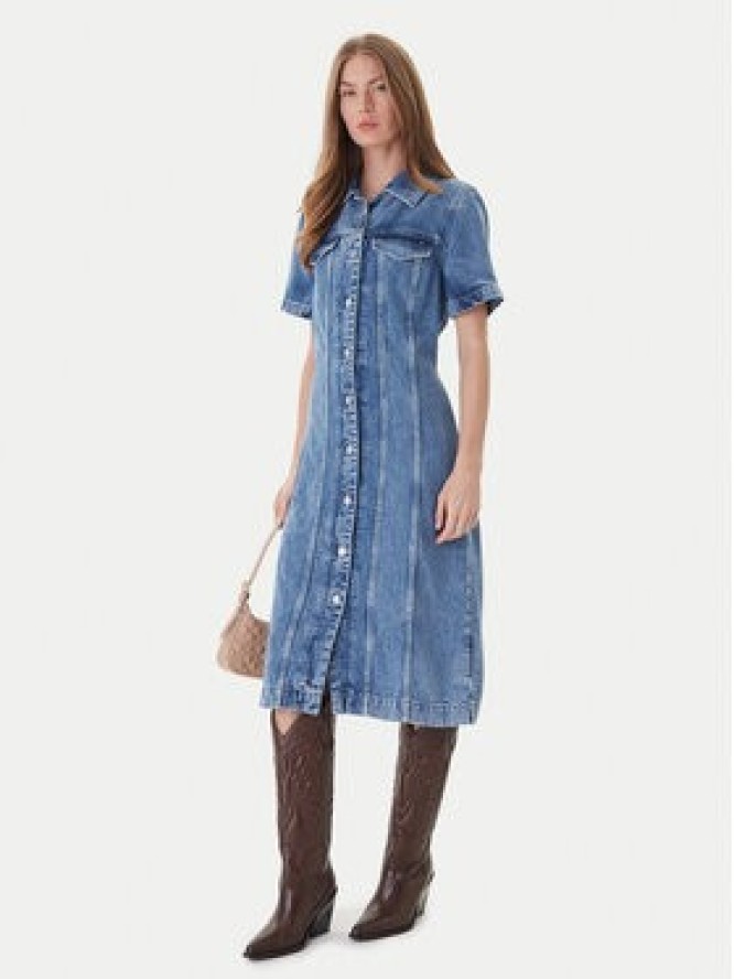 Tommy Hilfiger Sukienka jeansowa WW0WW46638 Niebieski Slim Fit