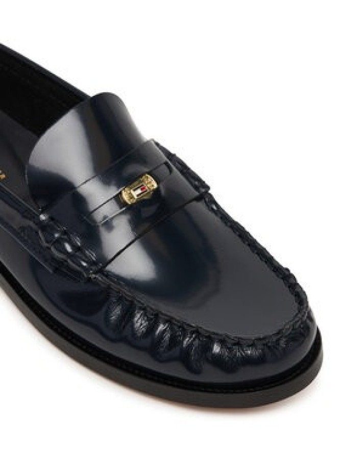 Tommy Hilfiger Mokasyny Hilfiger Penny Abrasivato FW0FW09323 Granatowy