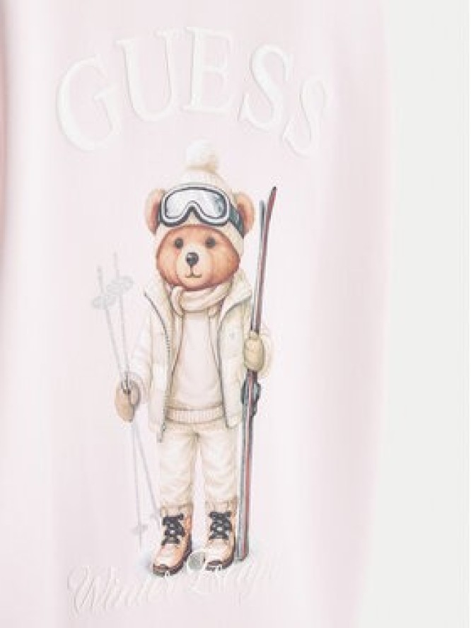 Guess Bluza V6BQ17 K6354 Różowy jasny Oversize