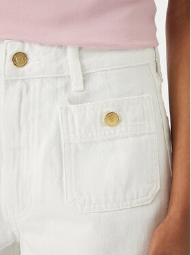 Tommy Hilfiger Szorty jeansowe WW0WW49579 Biały Regular Fit