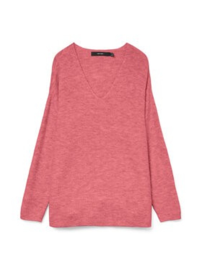 Vero Moda Sweter Crewlefile 10233357 Koralowy Loose Fit