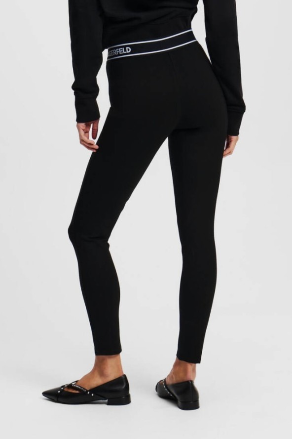 KARL LAGERFELD Czarne damskie legginsy, Rozmiar XS
