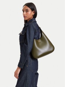 Calvin Klein Torebka Ck Medium Shoulder Bag LV04F3522G Zielony ciemny