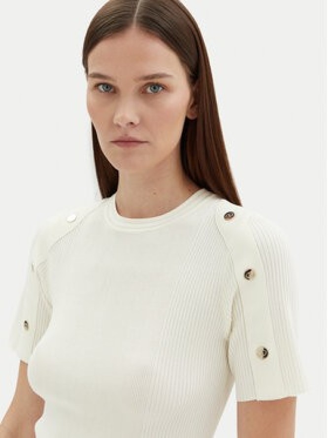 Motivi Sweter M5876000937N Biały Slim Fit