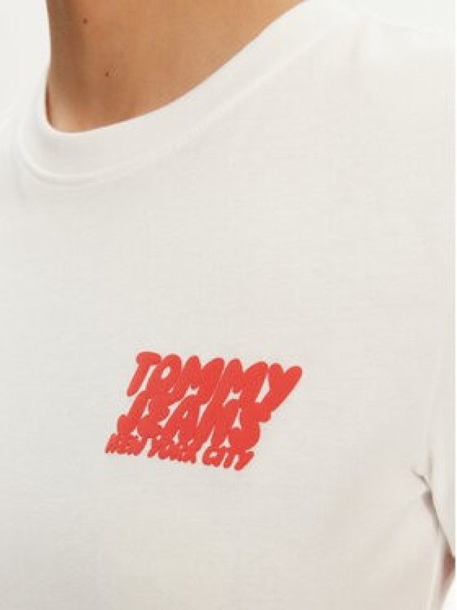Tommy Jeans T-Shirt Bubble DW0DW21338 Biały Regular Fit