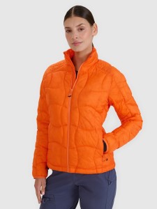 4F Kurtka puchowa trekkingowa z wypełnieniem Primaloft Silver damska - pomarańczowa XS