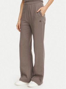 Calvin Klein Jeans Spodnie dresowe Monogram LV047H220G Beżowy ciemny Flare Fit