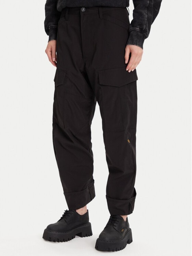 G-Star Raw Spodnie materiałowe Cargo 3D D27022-D909 Czarny Boyfriend Fit