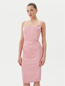 Rinascimento Sukienka koktajlowa CFC0123676003 Różowy Regular Fit