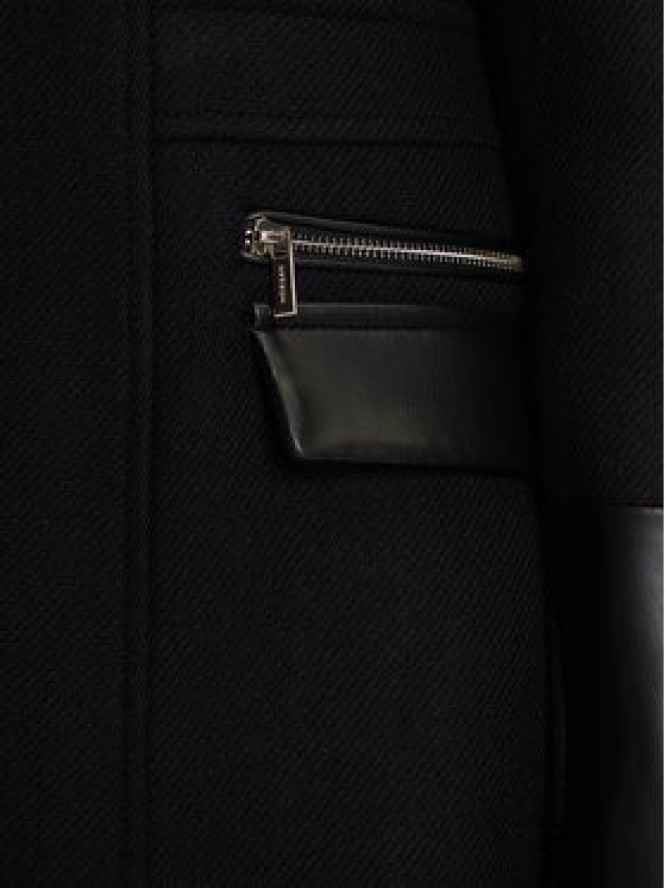 Morgan Płaszcz wełniany 222-GSIBIL Czarny Regular Fit