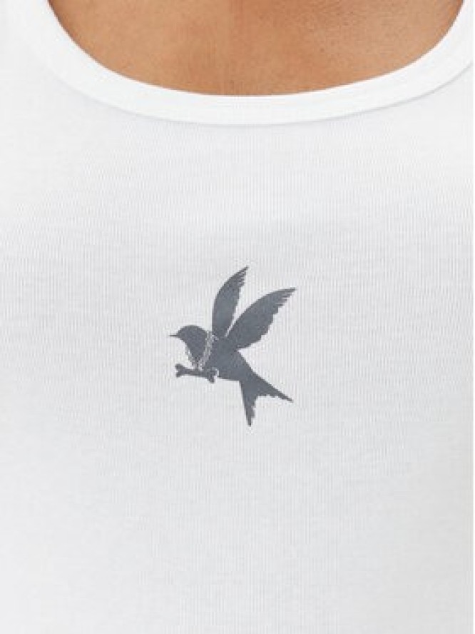 One Teaspoon Top Fine 26605 Biały Slim Fit