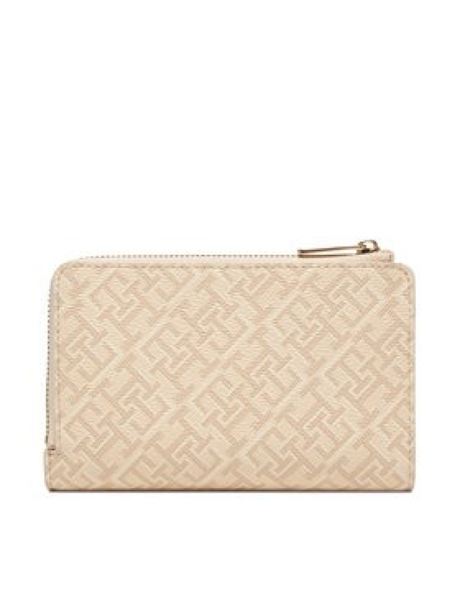 Tommy Hilfiger Portfel Th Icon Bifold Wallet Monoplay AW0AW18594 Beżowy